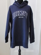 DKNY Sport Hoodie Women's Navy Soft 3D Varsity Oversized Tunic Various sizes NWT