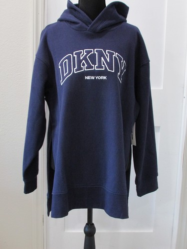 DKNY Sport Hoodie Women's Navy Soft 3D Varsity Oversized Tunic Various sizes NWT
