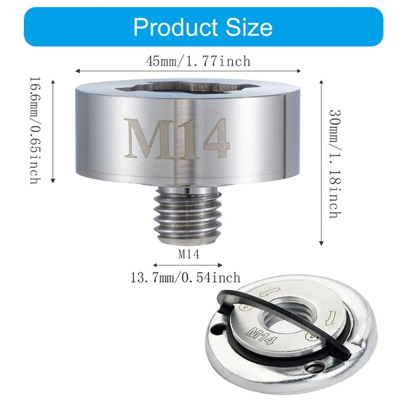 Quick Releases Adapter to M14 Thread with Flange Nut for X Lock Secure ...