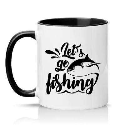 Lets Go Fishing Herren 11 Unzen Keramiktasse Fischer Angeln Geschenk