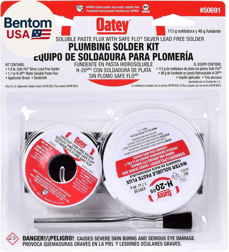 Oatay Plumbing Solder Kit, 1/4 Lb Solder and 1.7 Oz Flux
