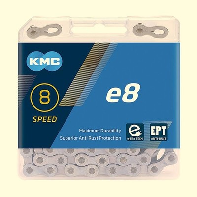 Schaltungskette KMC e8 EPT für E-Bike    1/2'' x 3/32'', 122 Glieder, 7,3mm, 8-f. 