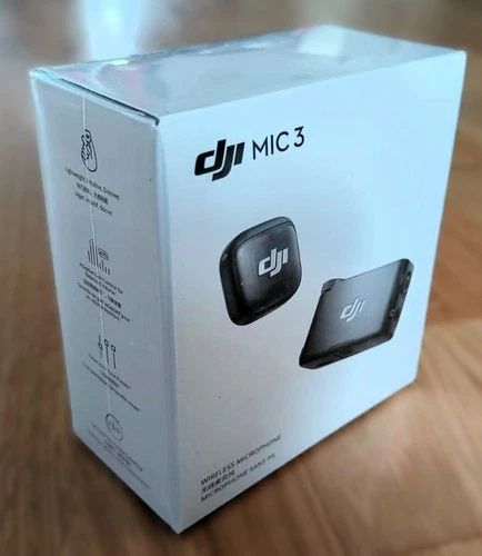 DJI Mic 3 Wireless Lavalier Microphone 1 Transmitter + 1 Receiver iPhone Android NEW