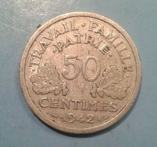 France 50 Centimes coin 1942