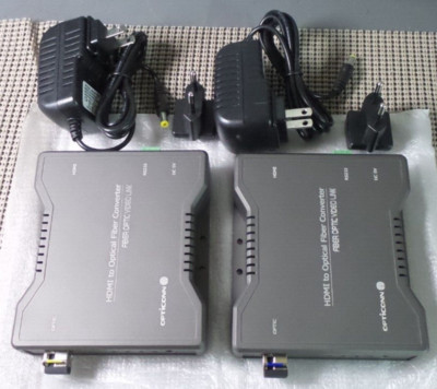 Set of Opticonn OTR-1400 Video Link HDMI to Optical Fiber Converter