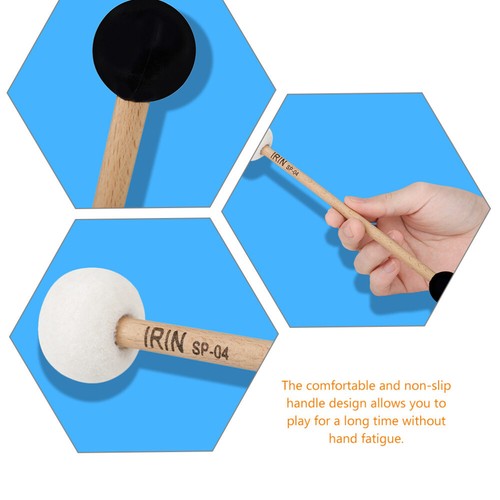 Gong Mallet Singing Bow Bowl Music Snare Sticks Small Rubber Hammer - Picture 4 of 12