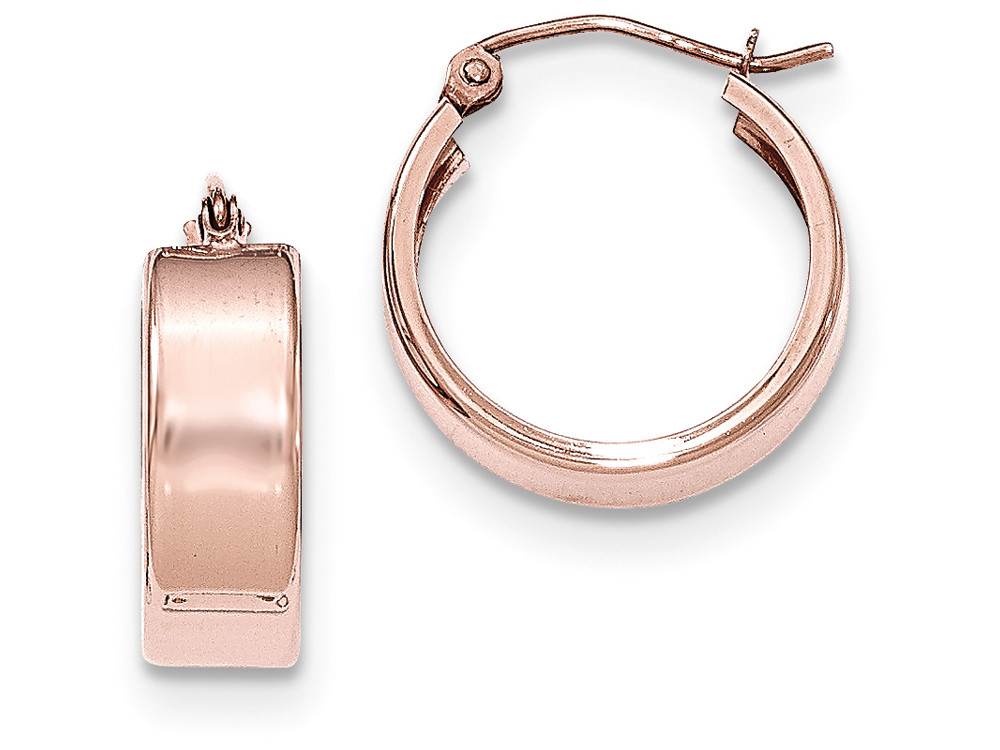 Finejewelers 14k pink gold Polished Hoop Earrings TF616P Finejewelers 14k pink gold Polished Hoop Earrings TF616P