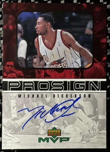 1999-00 Upper Deck Michael Dickerson Prosign #MD AUTO Rockets