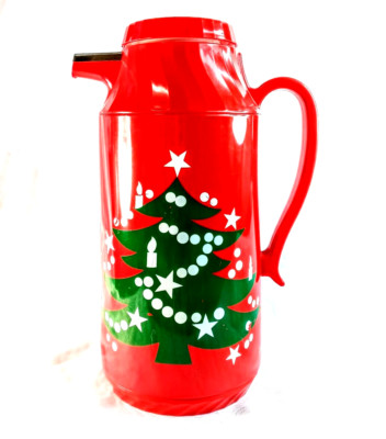 Vintage Waechtersbach Christmas Tree Coffee Carafe Thermos, by Tiger, Japan