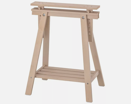 New Ikea MITTBACK Trestle birch 22 7/8x27 1/2/36 5/8 304.599.97 For desk - Picture 2 of 5