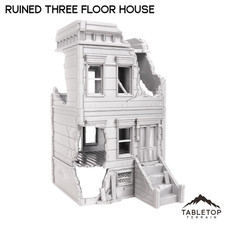 Ruined Three Floor House - Marvel Crisis Protocol Ruins - Tabletop Terrain MCP