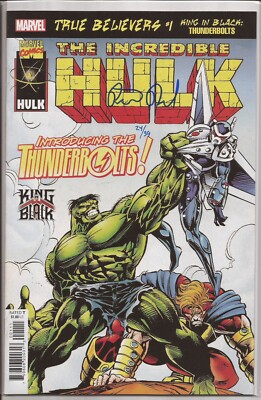 TRUE BELIEVERS: KING IN BLACK - THUNDERBOLTS #1 - SIGNED BY PETER DAVID W/COA