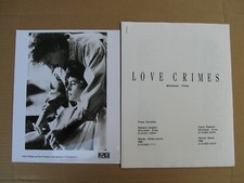 LOVE CRIMES rare press kit - Patrick Bergin, Sean Young, Arnetia Walker 3 photos