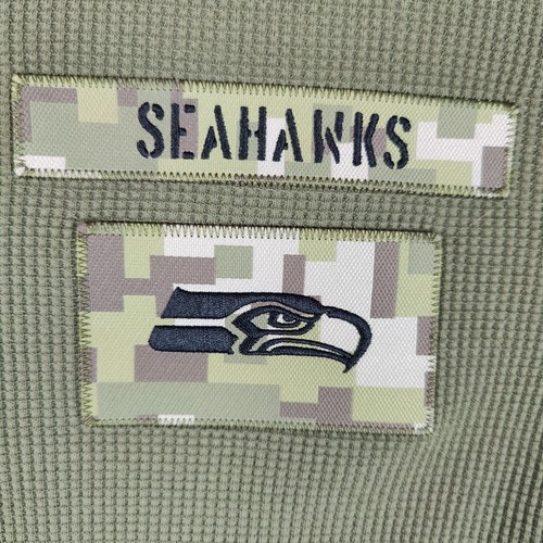 Nike Seattle Seahawks Pullover Shirt Mens Medium Camo Salute to Service Thermal - Picture 14 of 16