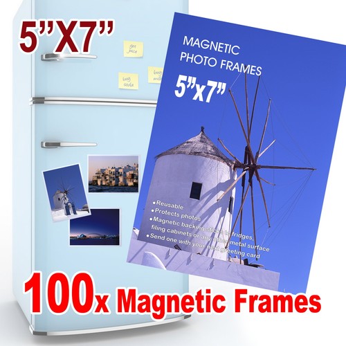Magnetic Photo Frames Fridge 5x7 4x6 2.5x3.5 inches Magnet Pictures Clear Pocket - Picture 14 of 28