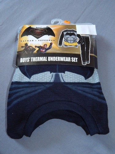 Boy's Underwear Batman Superman Kids Size 4 NEW Thermal Long Johns Outfit Pants - Picture 8 of 12