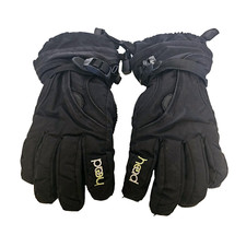 Head Winter Gloves Black Outlast Adjustable Snow Ski Hidden Pocket Thick Sz Med