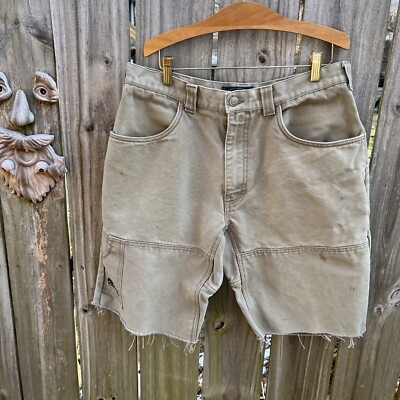 Arborwear Original Tree Climbers Cut Off Shorts Raw Edge Hem Size 32