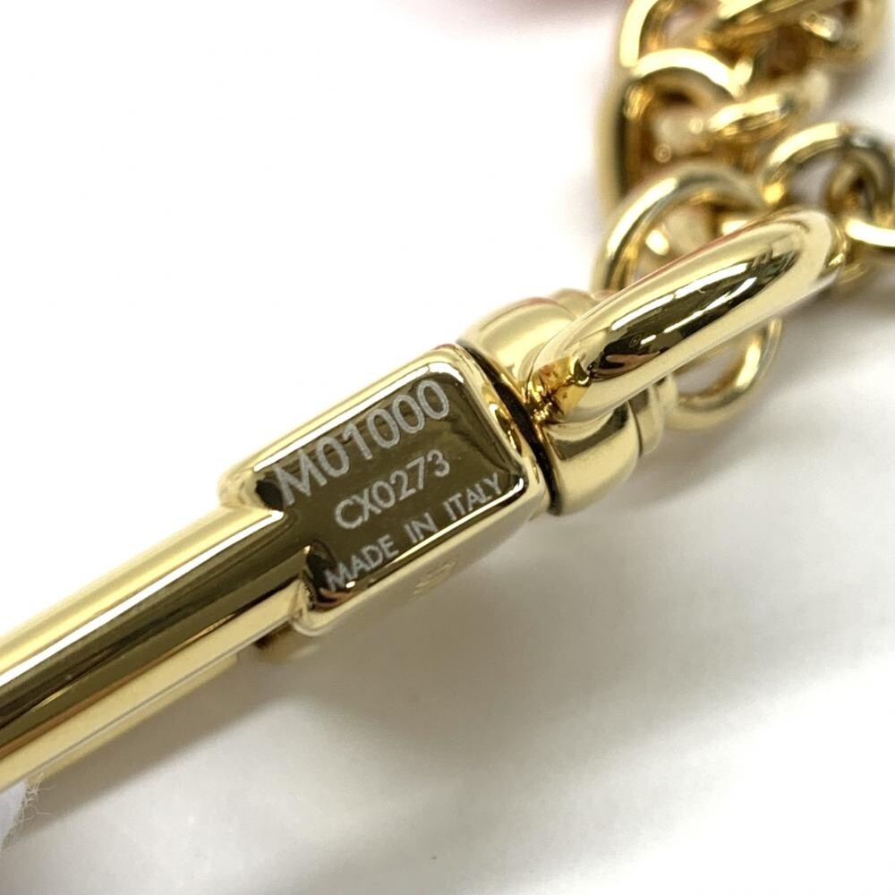 Louis Vuitton Bag Charm Chain LV Heart Flower Monogram Gold