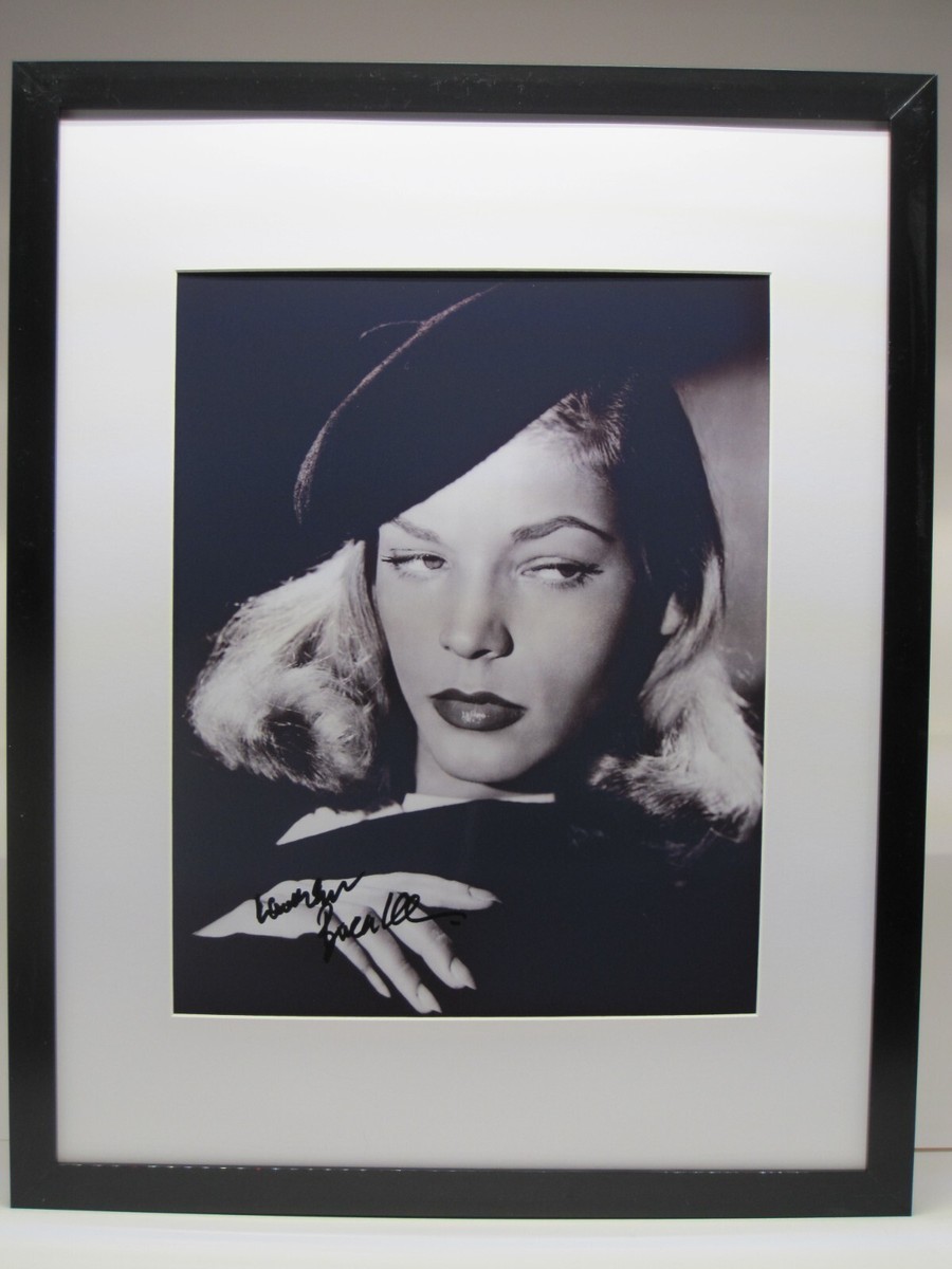 Signed, Framed Matted Lauren Bacall