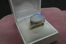 VINTAGE RUTILATED QUARTZ RING WITH FACETS STERLING  SIZE  7--NEW PRICE--