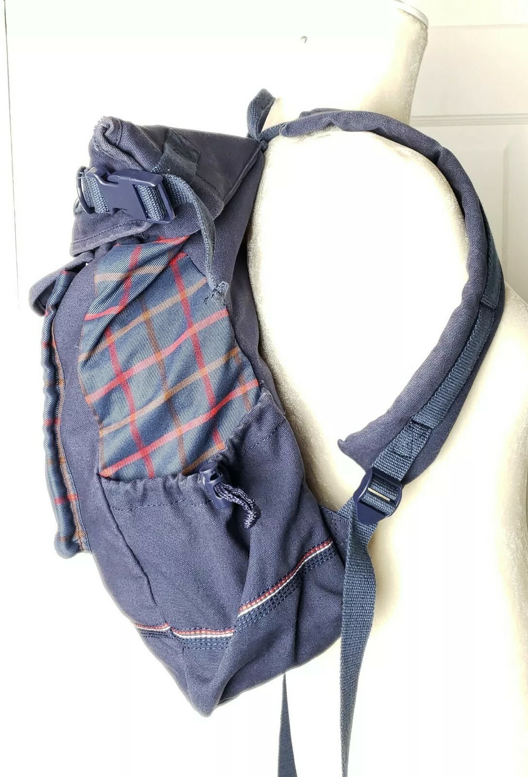 Tommy Hilfiger Basic Backpack Blue Plaid 13x17 Cl… - image 2