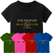 USA Funny Kid's Short Sleeve Casual T-Shirt American New Graphic Gift Tee