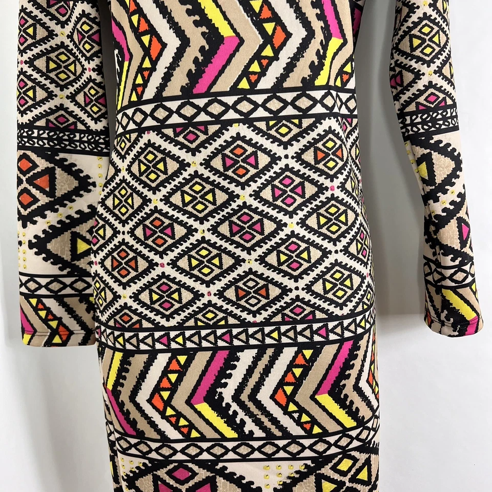 GB Sheath Dress Women's Medium Long Sleeve Knee Length Geometric - Image 3 of 4