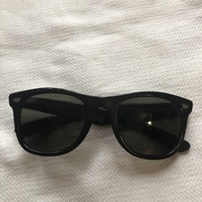 VINTAGE FOREMOST BLACK FRAME, BLACK LENSES 1:5 USA SUNGLASSES