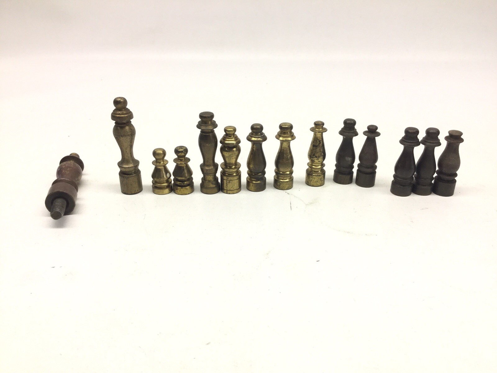 14 Vintage Solid Brass Lamp Finials eBay