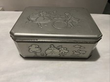 ANTIKE ART DECO BLECHSCHATULLE / SCHILLING und SOHN BREMEN ca. 20 er JAHRE