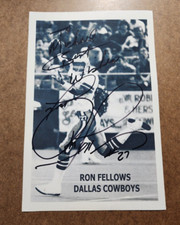 Foto autografiada/firmada de Ron Fellows - Dallas Cowboys #27 - esquinero de la NFL