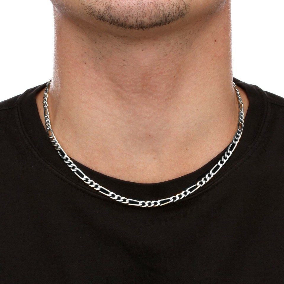 Verona Jewelers Sterling Silver 925 Italian 3mm Figaro Chain Necklace 18"-30" 6 thumbnail image