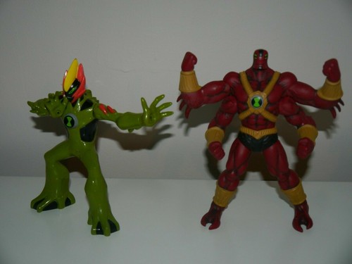 Paquete de 10 figuras Ben XLR8 Stinkfly Swampfire cuatro brazos Humungosaur Spidermonkey - Imagen 2 de 8