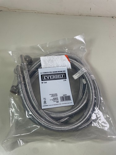 Everbilt 4 ft. Polymer Coated Stainless Steel Washing Machine Connector (2-Pack) - 第 1/5 張圖片