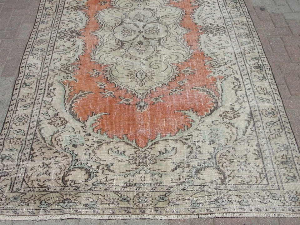 turkish floor rug, hall rug, turkish area rug, decorative boho rug, - Image 2 of 4