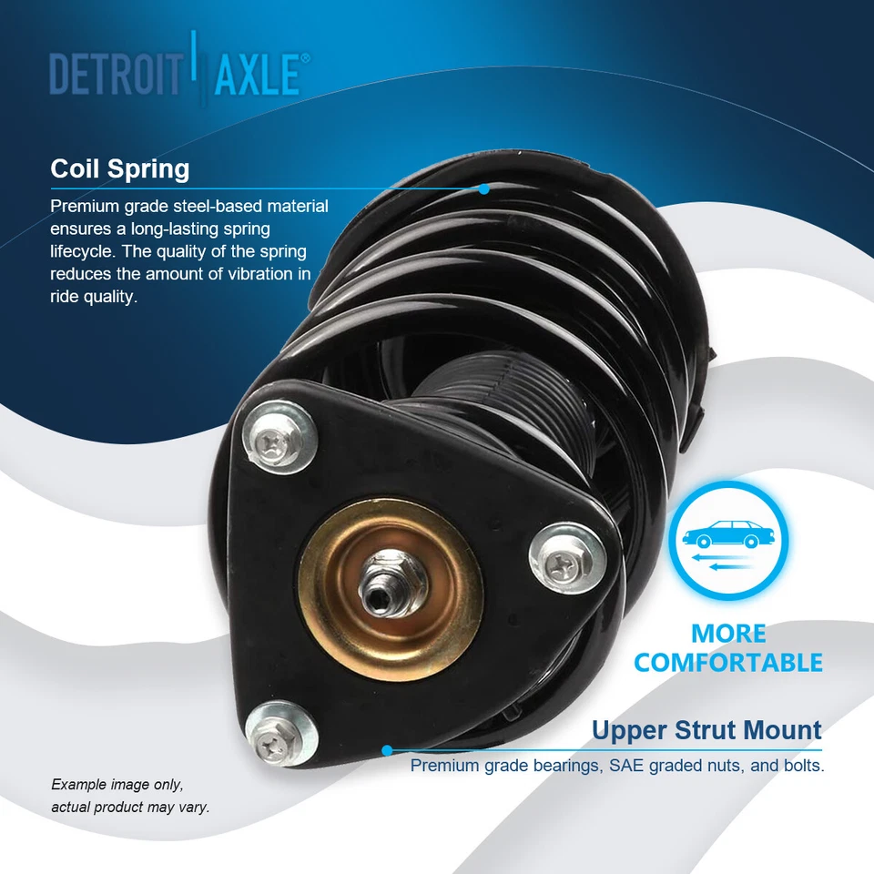 Front Struts w/ Coil Spring + Rear Shock + Sway Bars for 2012 2013 Ford Focus - Image 4 of 4