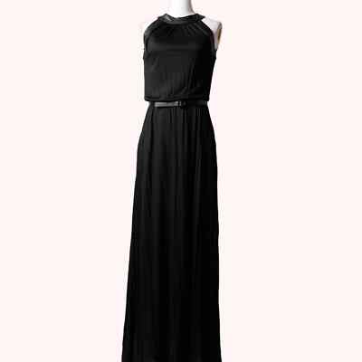 maxi cape sleeve dress Women's Radiant Cape Sleeve Gathering Maxi Dress S/M/L/XL/XXL/Customize Black MEAN BLVD Black / S