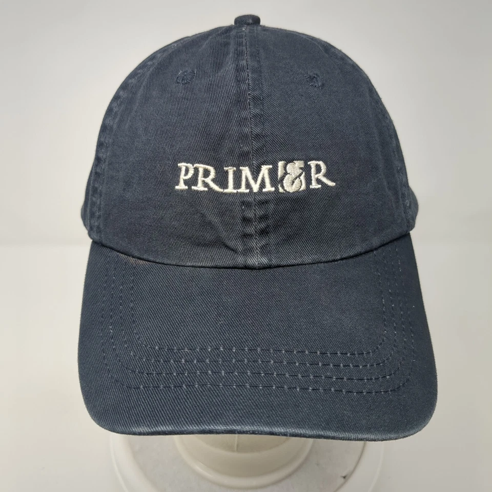 Sombrero Primer Slideback Azul Talla Única Ajustable Bordado 6 Paneles Línea Bala Foto 2 de 4