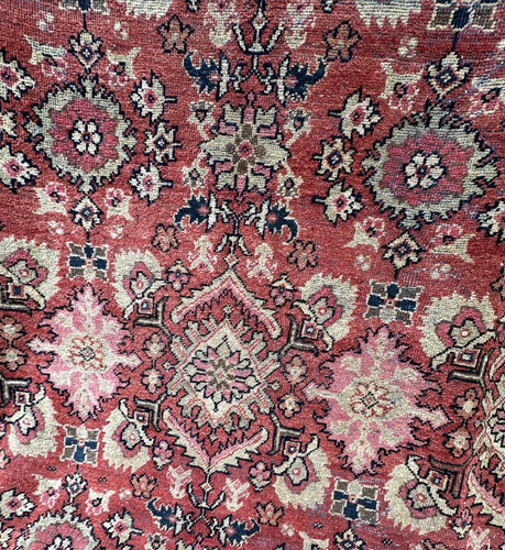 Auth: 1920's Antique Rug Exotic Mahall ART Beauty Mellow Salmon 7x10 NR - Picture 8 of 24