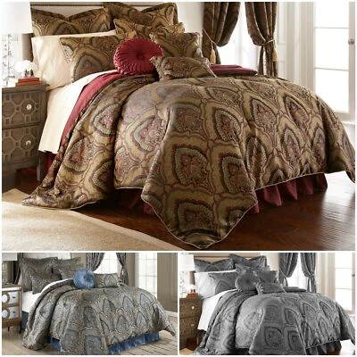 Chezmoi Collection Seville 9-piece Jacquard Paisley Oversized Comforter Set