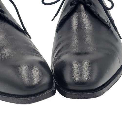 Carmina Shoemaker Luxury Dress Shoes Mens 8 Black Calf All Leather Derby Oxfords - 第 9/15 張圖片