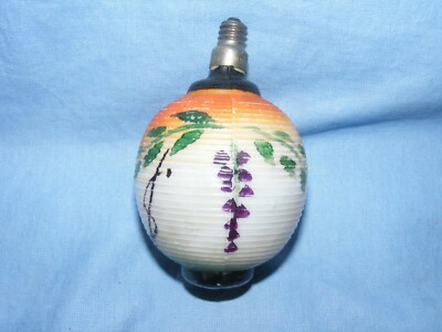 Weihnachten Figur Glühbirne Chinesische Laterne Vintage Milchglas Arbeit Deko 