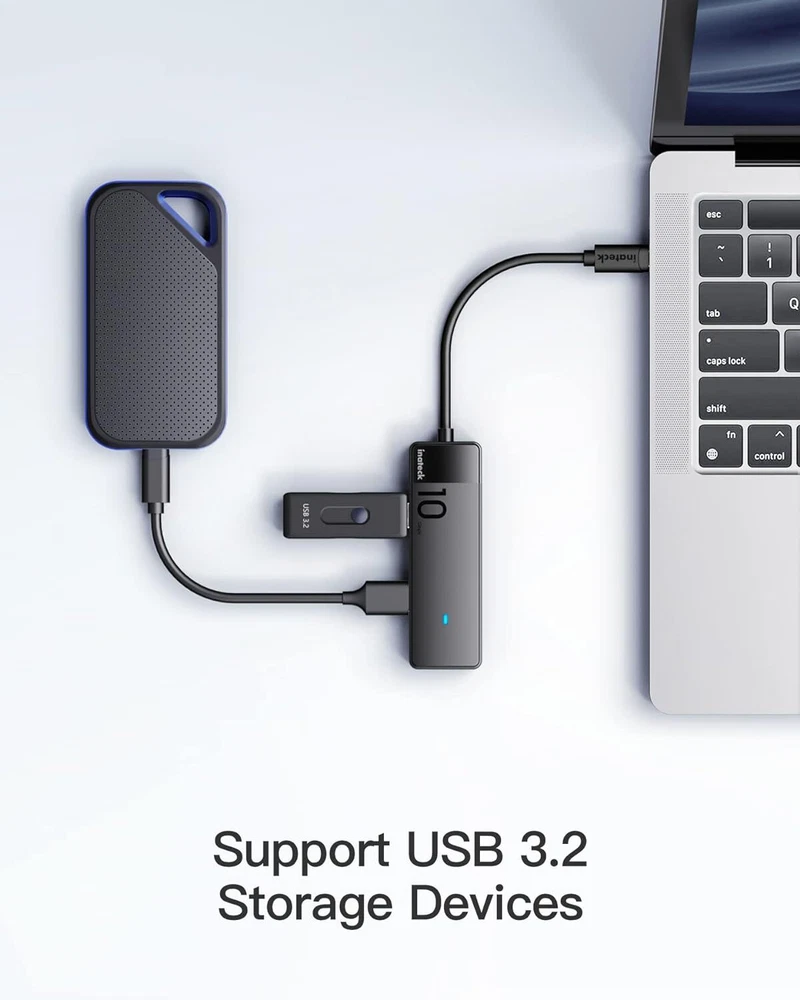 Inateck 4-Port USB 3.2 Gen 2 Hub for Windows and Mac