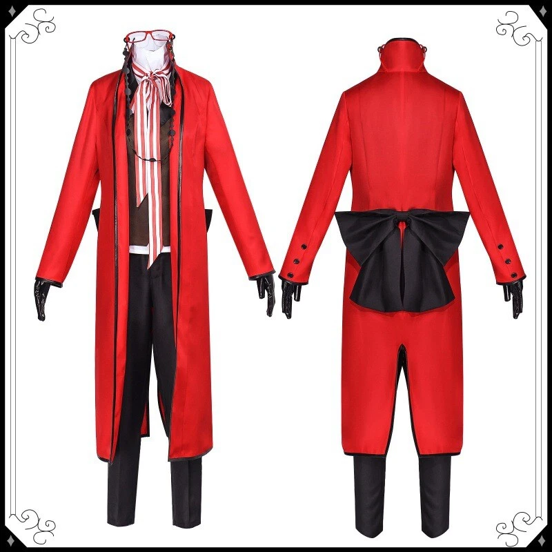Anime Black Butler Grell Sutcliff Cosplay Costume Full Set Halloween Party Suit - Image 4 of 4