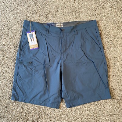 Weatherproof Vintage Mens Packable Hybrid Trail Shorts Blue KHAKI