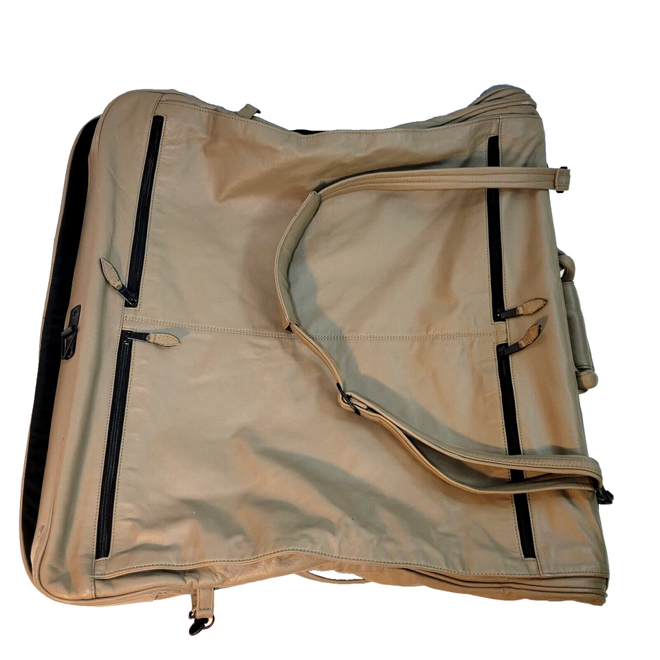 Bolsa Scully Garment Suit Couro Genuíno Executiva Taupe com Alça de Ombro - Imagem 4 de 4