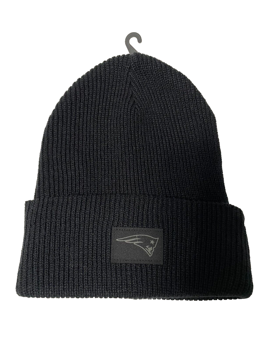 New England Patriots Beanie Unisex Adult '47 Classic Cuff Knitted Solid  Black