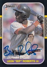 Bip Roberts Signed 1987 Donruss Padres Baseball Card #114 All Star AS Autograph