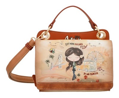 Anekke Peace & Love Mini Bag Umhängetasche Tasche Camel Neu
